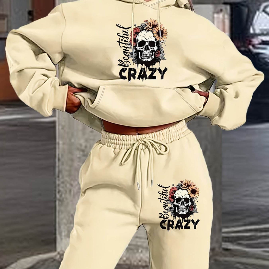 Hoodie Set Skull Style Cozy - Where2Save