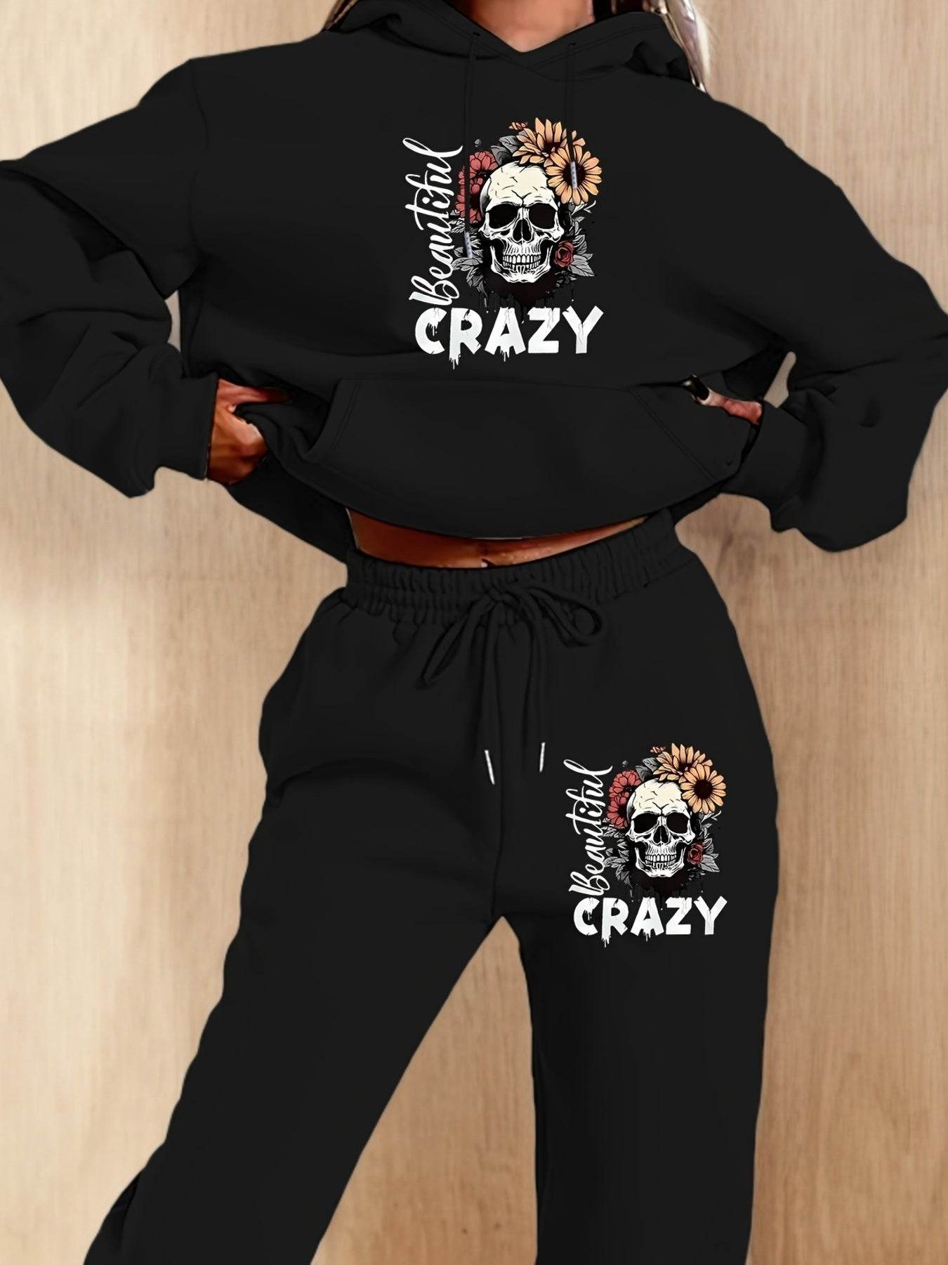 Hoodie Set Skull Style Cozy - Where2Save
