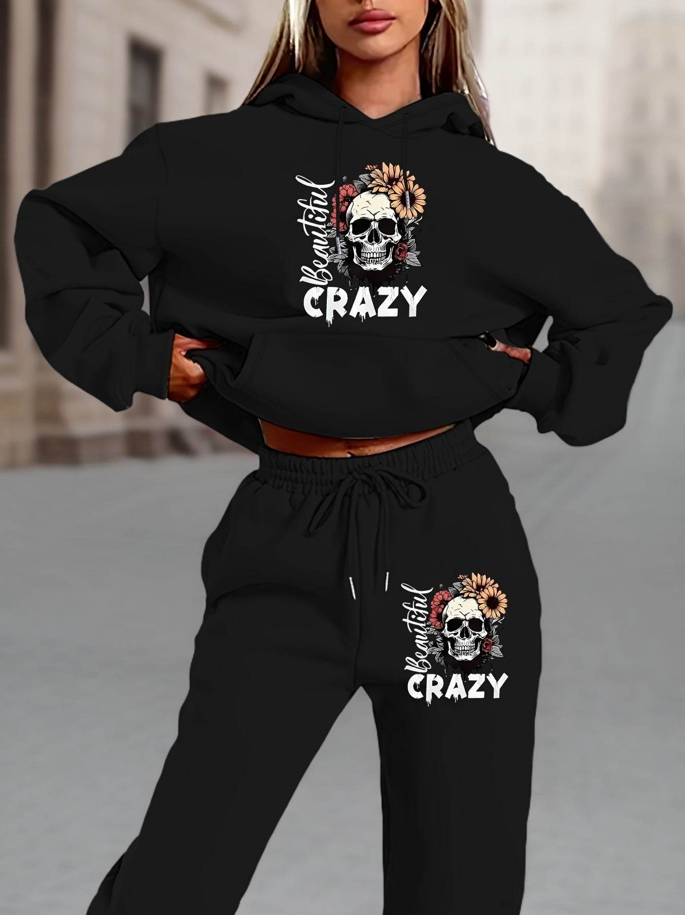 Hoodie Set Skull Style Cozy - Where2Save