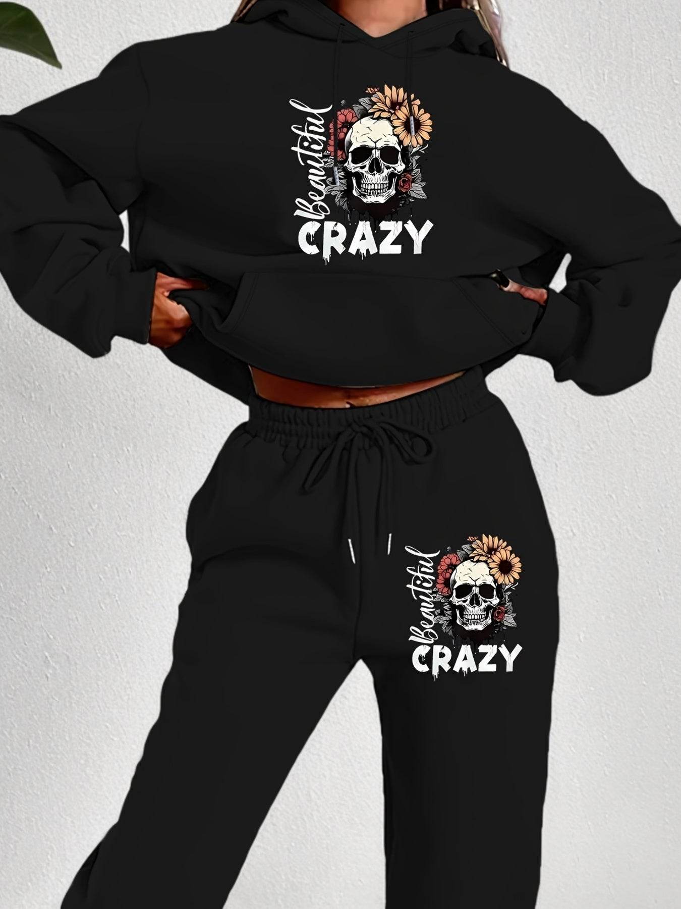 Hoodie Set Skull Style Cozy - Where2Save