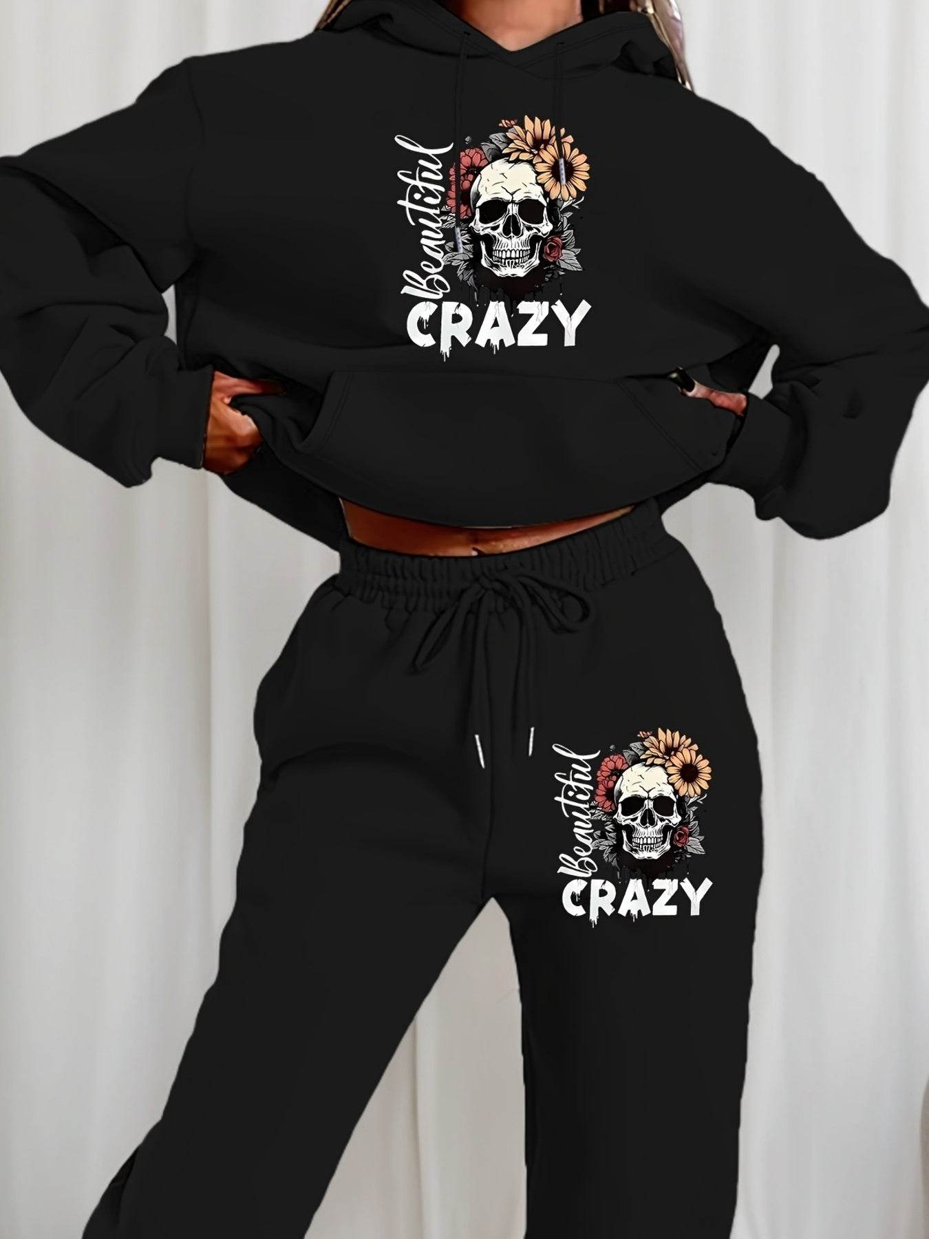 Hoodie Set Skull Style Cozy - Where2Save