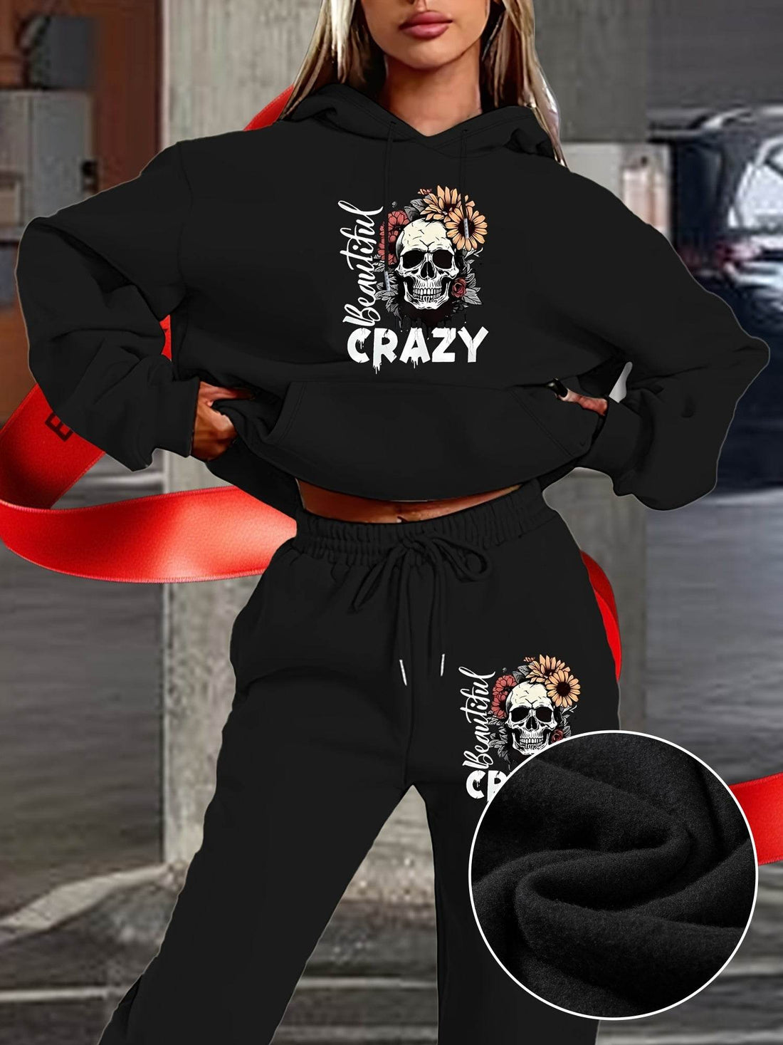 Hoodie Set Skull Style Cozy - Where2Save