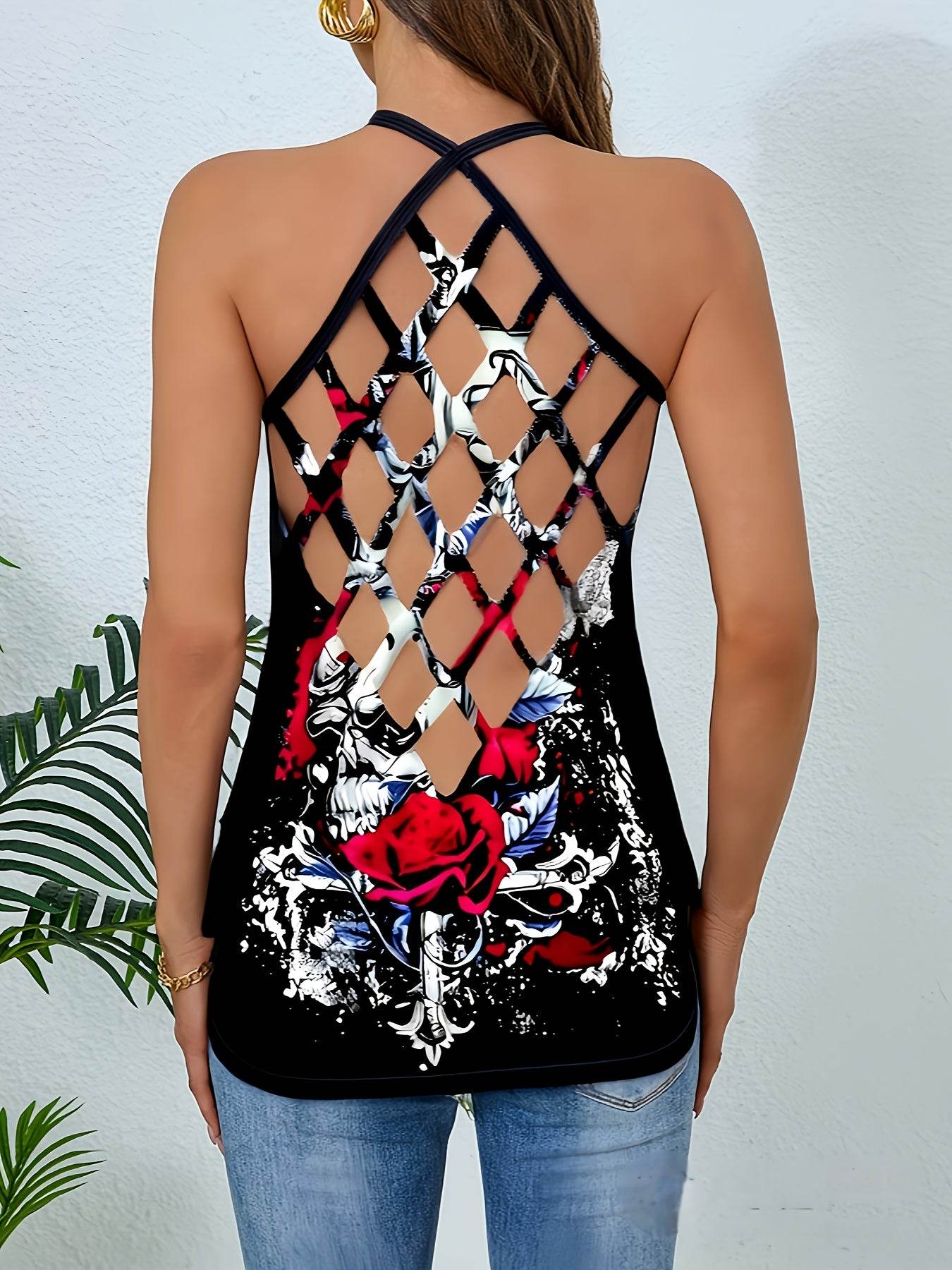 Gothic Skull Sleeveless Tee - Where2Save