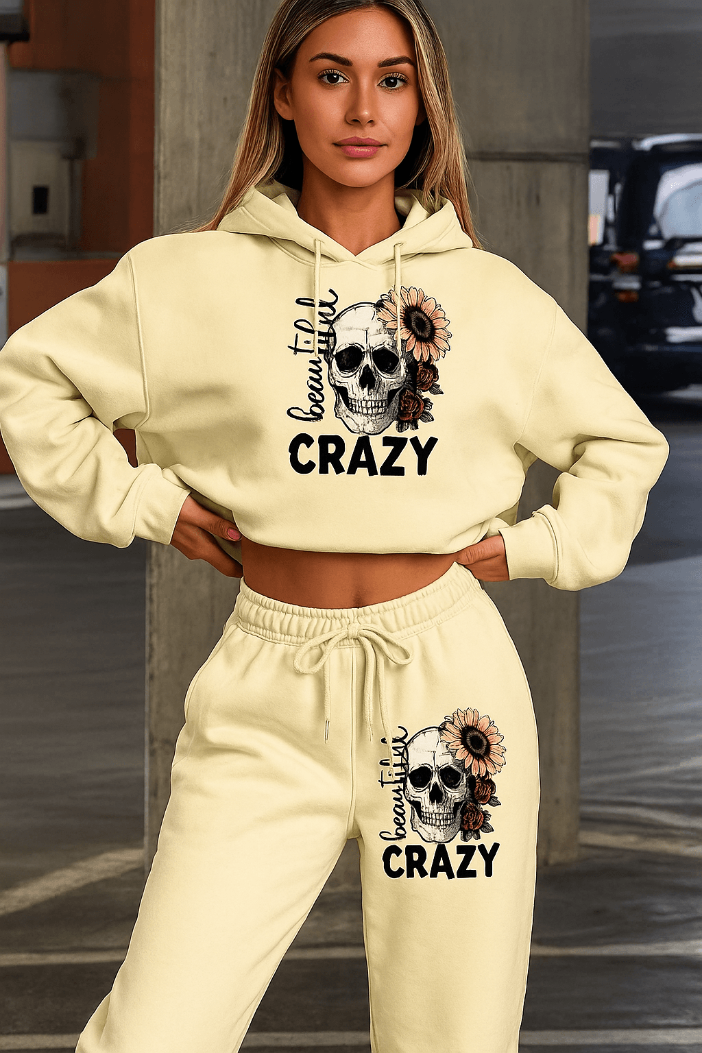 Hoodie Set Skull Style Cozy - Where2Save