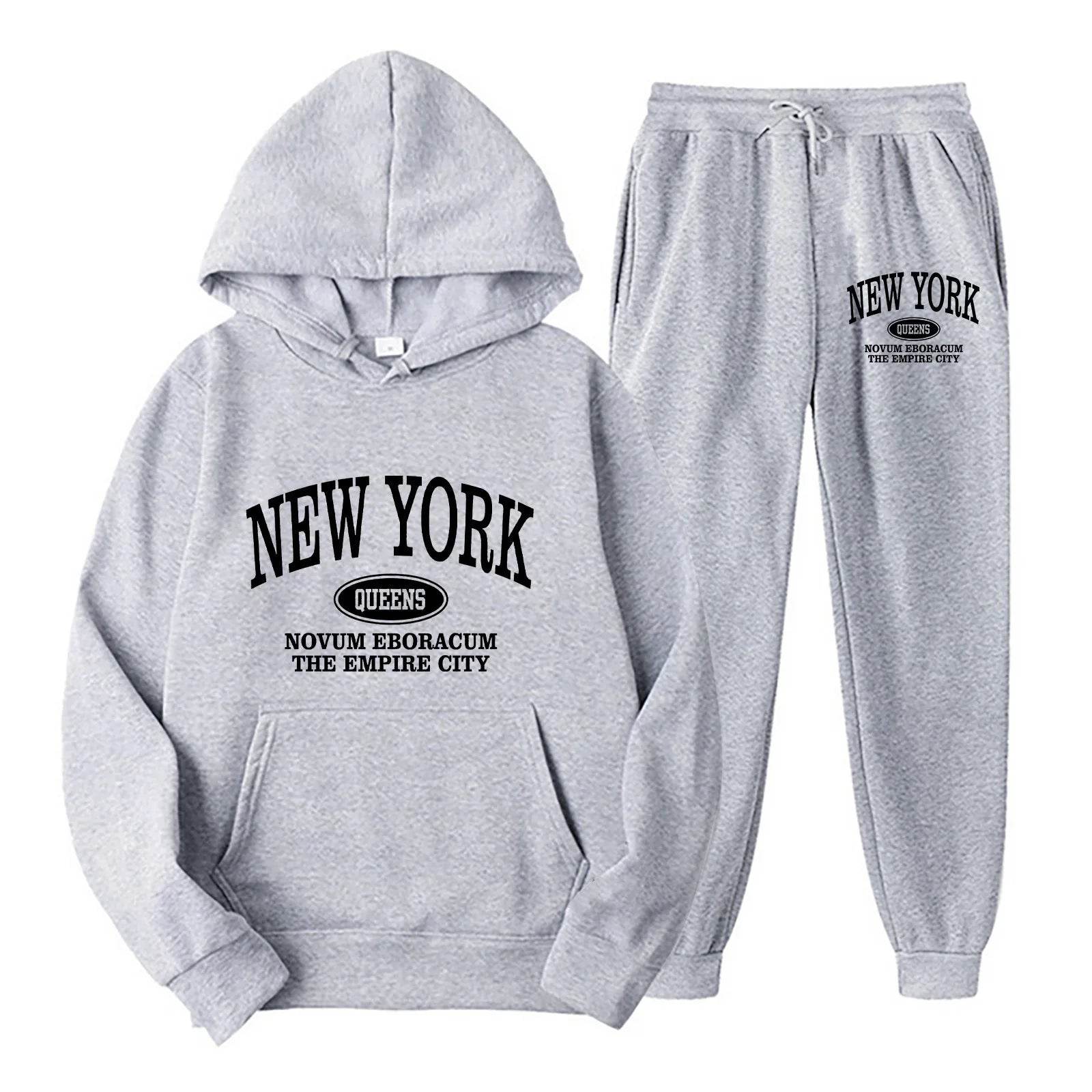 Hoodie Set Chic New York Sweatshirt - Where2Save