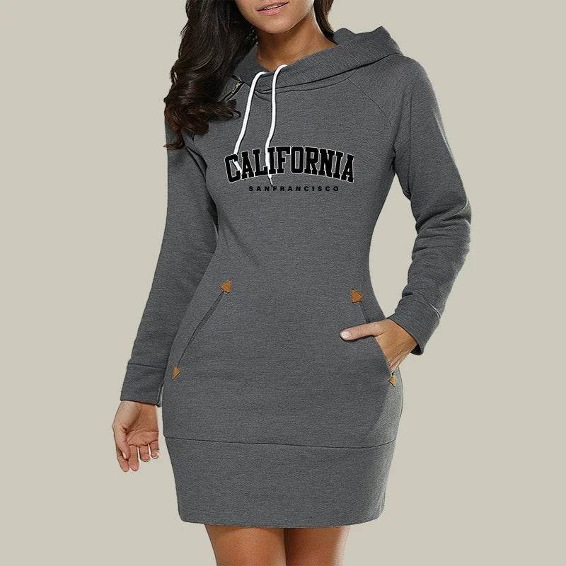 CaliZip Hoodie Dress - Where2Save