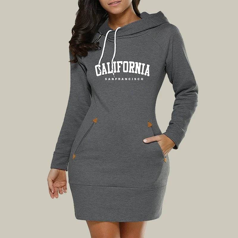 CaliZip Hoodie Dress - Where2Save