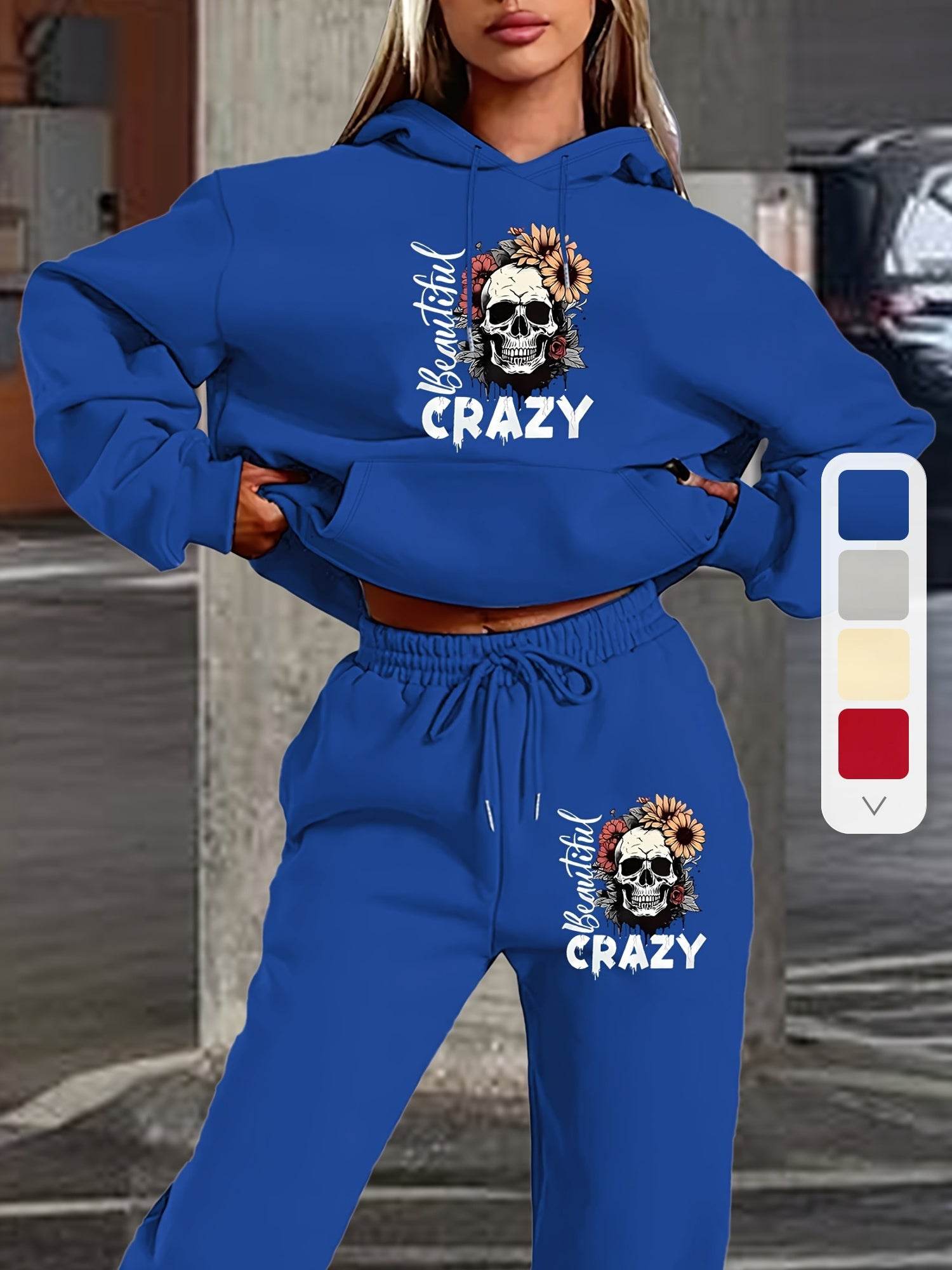 Hoodie Set Skull Style Cozy - Where2Save