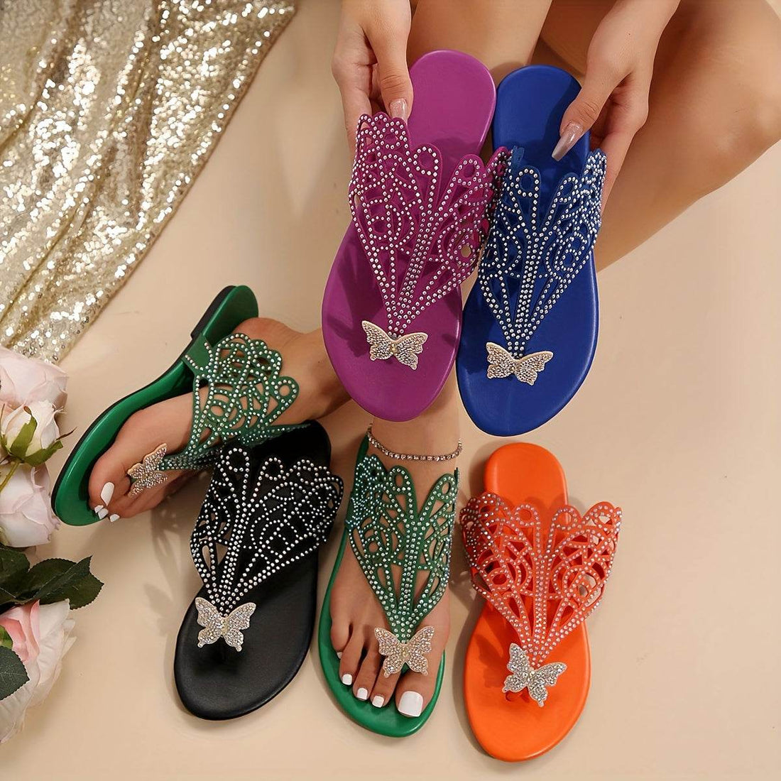 GlimmaBloom Sandals - Where2Save