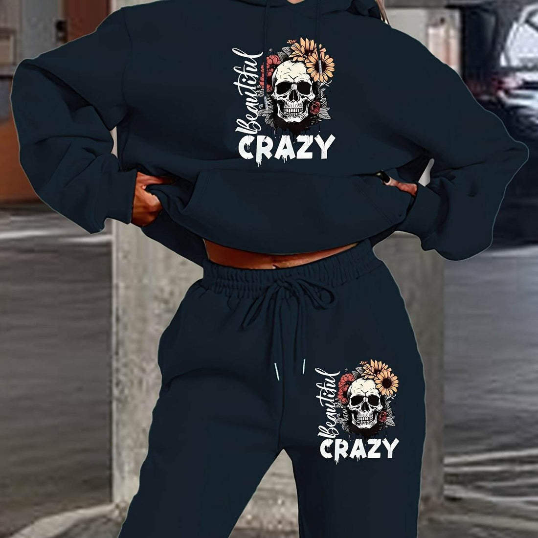 Hoodie Set Skull Style Cozy - Where2Save